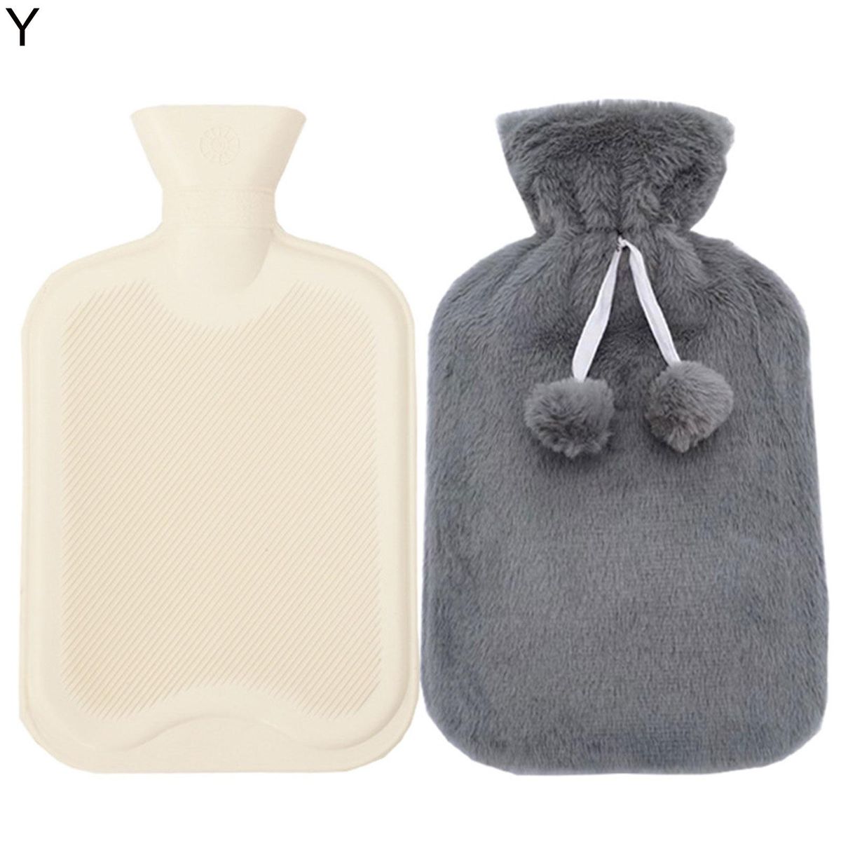 Hot Water Bottle Winter Warm Water Bottle with Christmas Elk Printing Cover