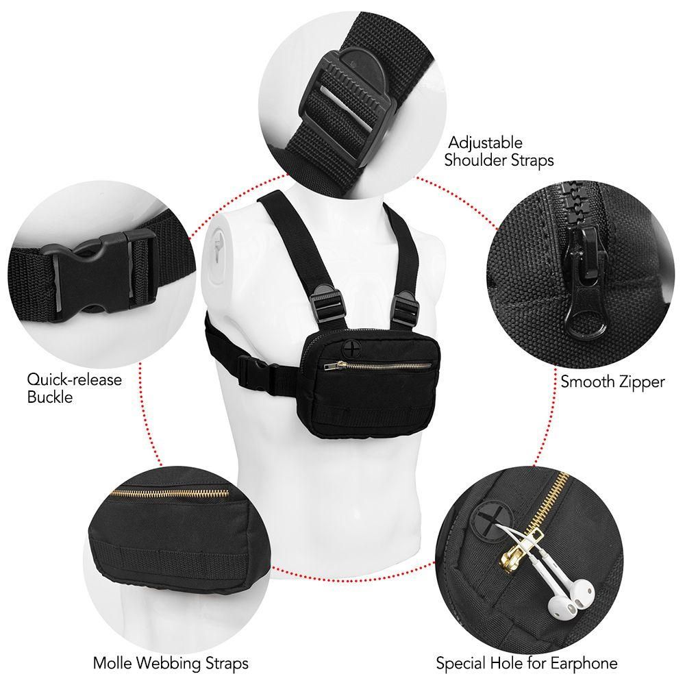 1PC Multifunctional Chest Rig Shoulder Bag Pack Mobile Phone