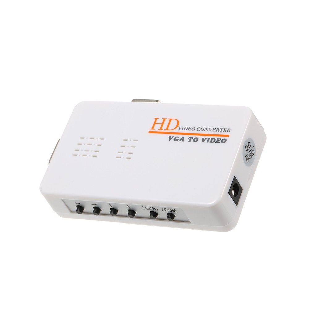 VGA To RCA S-Video Adapter PC Laptop To TV Video Converter