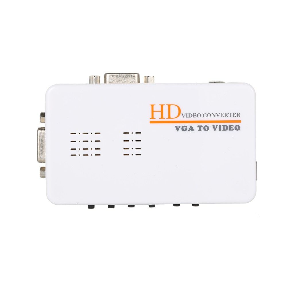 VGA To RCA S-Video Adapter PC Laptop To TV Video Converter