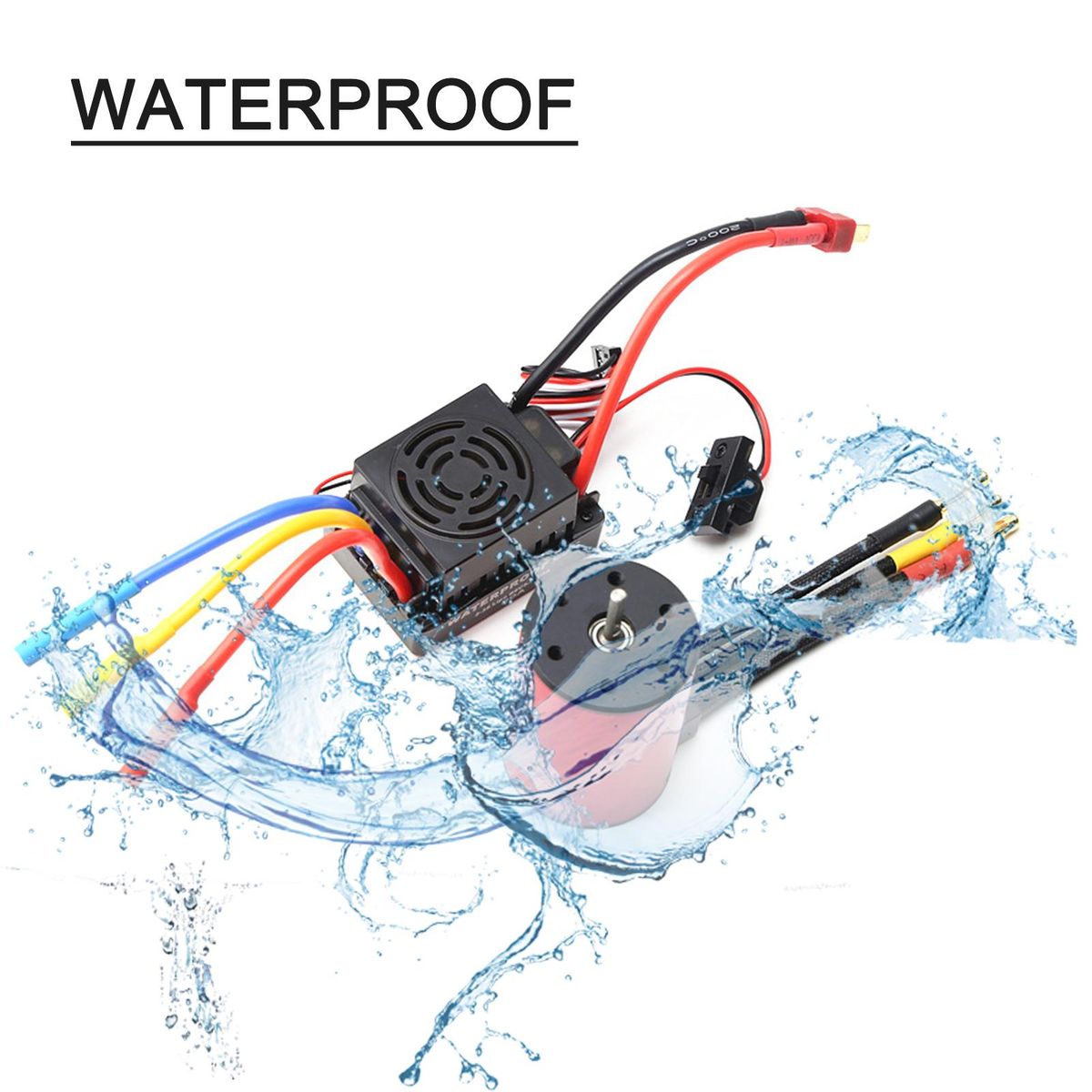 3650 4500KV Brushless Motor with 60A ESC & Heat Sink Combo Replacement for HSP HPI Wltoys  1:8 / 1:10 Remote Control Car and Boat Part