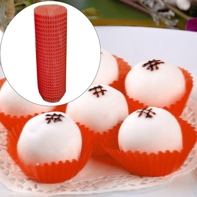 600x Baking Cups Liners Paper Cake Cases For Party Baby Showers Red