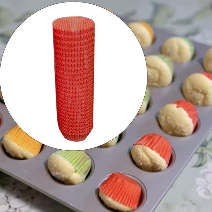 600x Baking Cups Liners Paper Cake Cases For Party Baby Showers Red