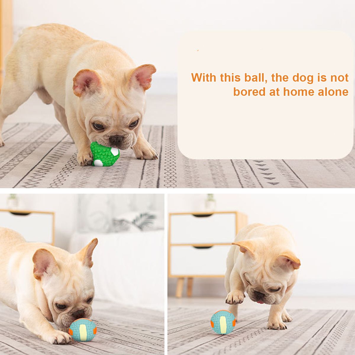 3PCS Dog Pet Ball Toy Dog Latex Toy Ball Pet Teeth Molar Dog