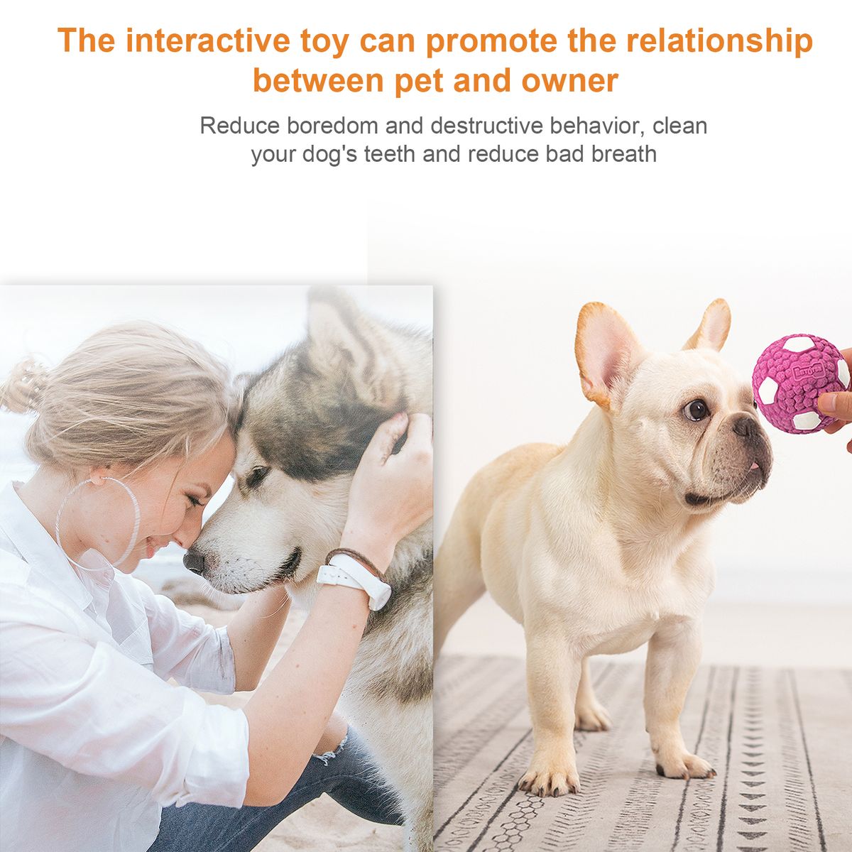 3PCS Dog Pet Ball Toy Dog Latex Toy Ball Pet Teeth Molar Dog