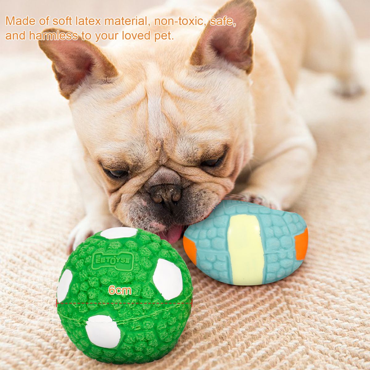 3PCS Dog Pet Ball Toy Dog Latex Toy Ball Pet Teeth Molar Dog