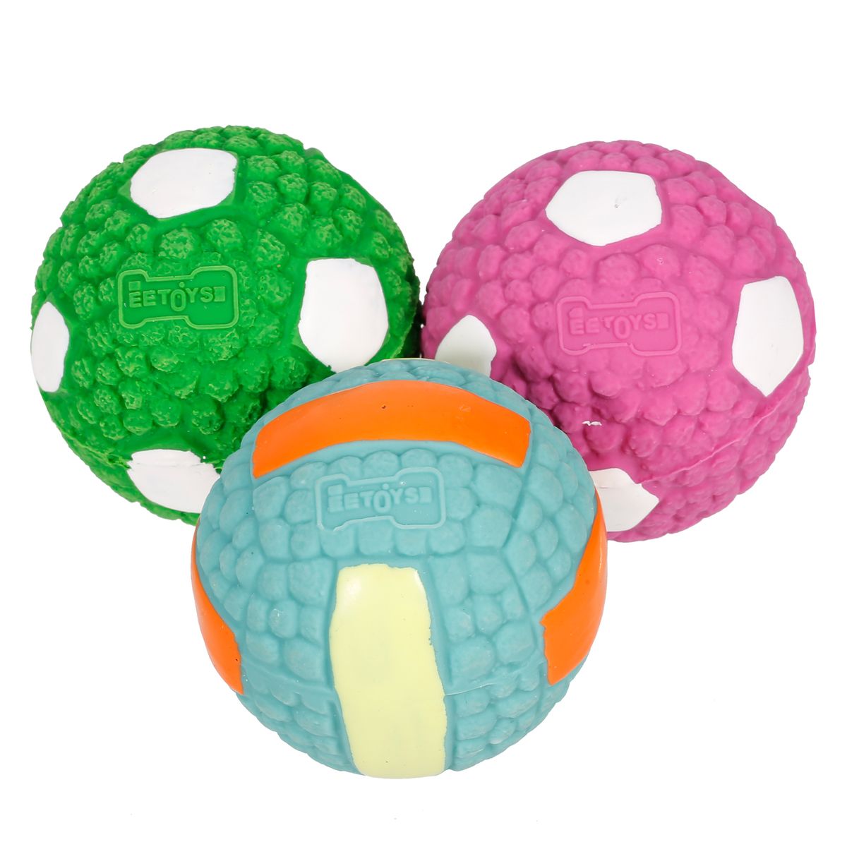 3PCS Dog Pet Ball Toy Dog Latex Toy Ball Pet Teeth Molar Dog