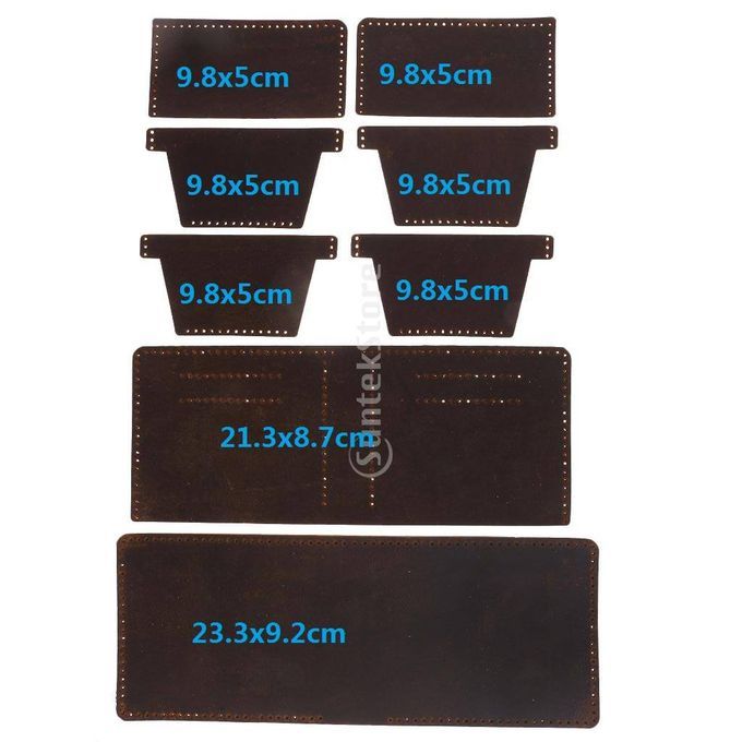DIY Brown Leather 6 Pockets Wallet Purse Kit Make Your Own Brown