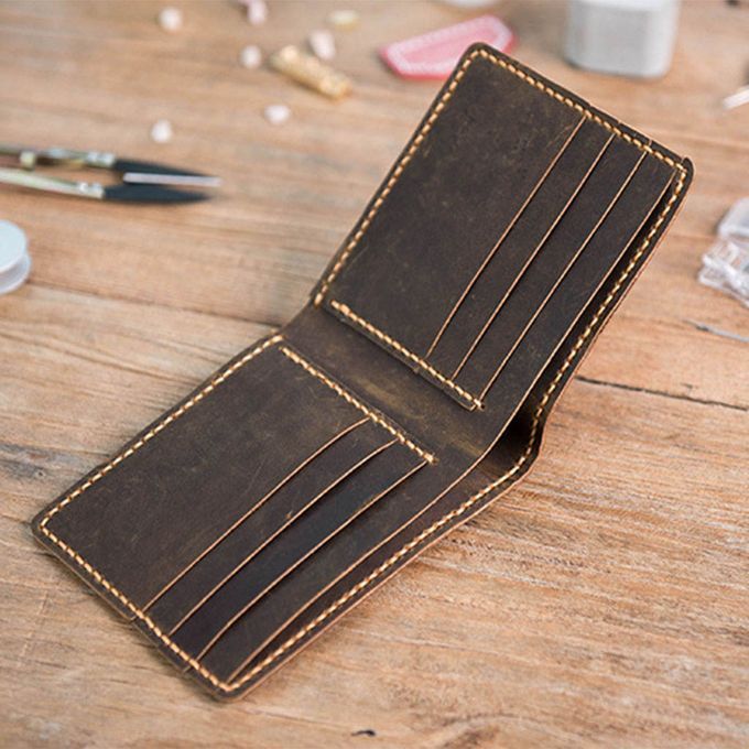 DIY Brown Leather 6 Pockets Wallet Purse Kit Make Your Own Brown