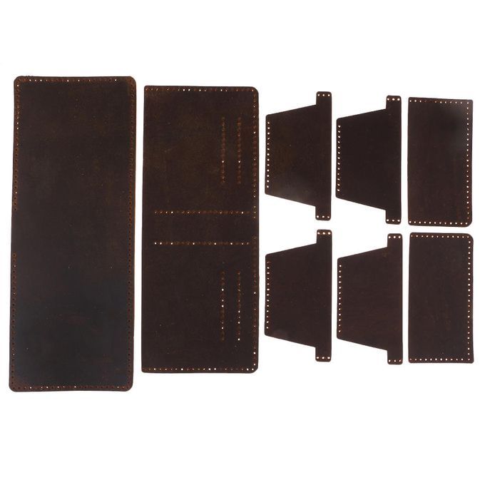 DIY Brown Leather 6 Pockets Wallet Purse Kit Make Your Own Brown