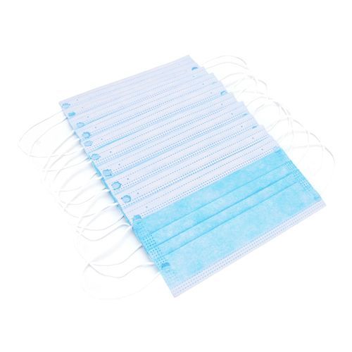 50pcs Non Woven Disposable Face Masks 3 Layers