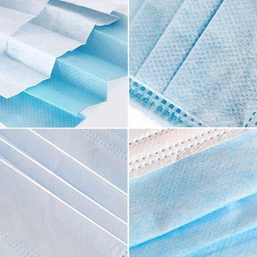 50pcs Non Woven Disposable Face Masks 3 Layers