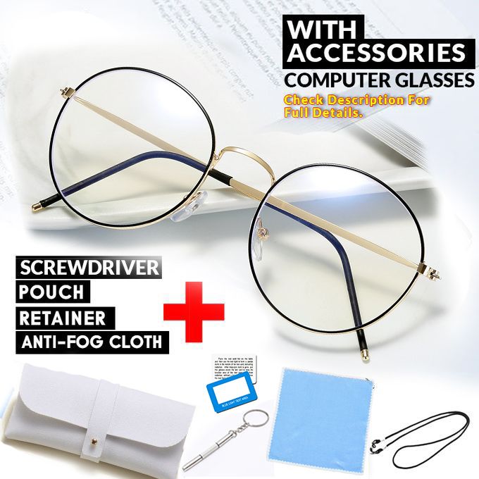 Anti Blue Light Glasses Anti Glare Computer Glasses + Bonus