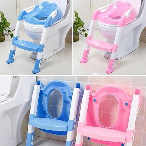 Kid Baby Foldable Toddler Potty Training Toilet Ladder Seat