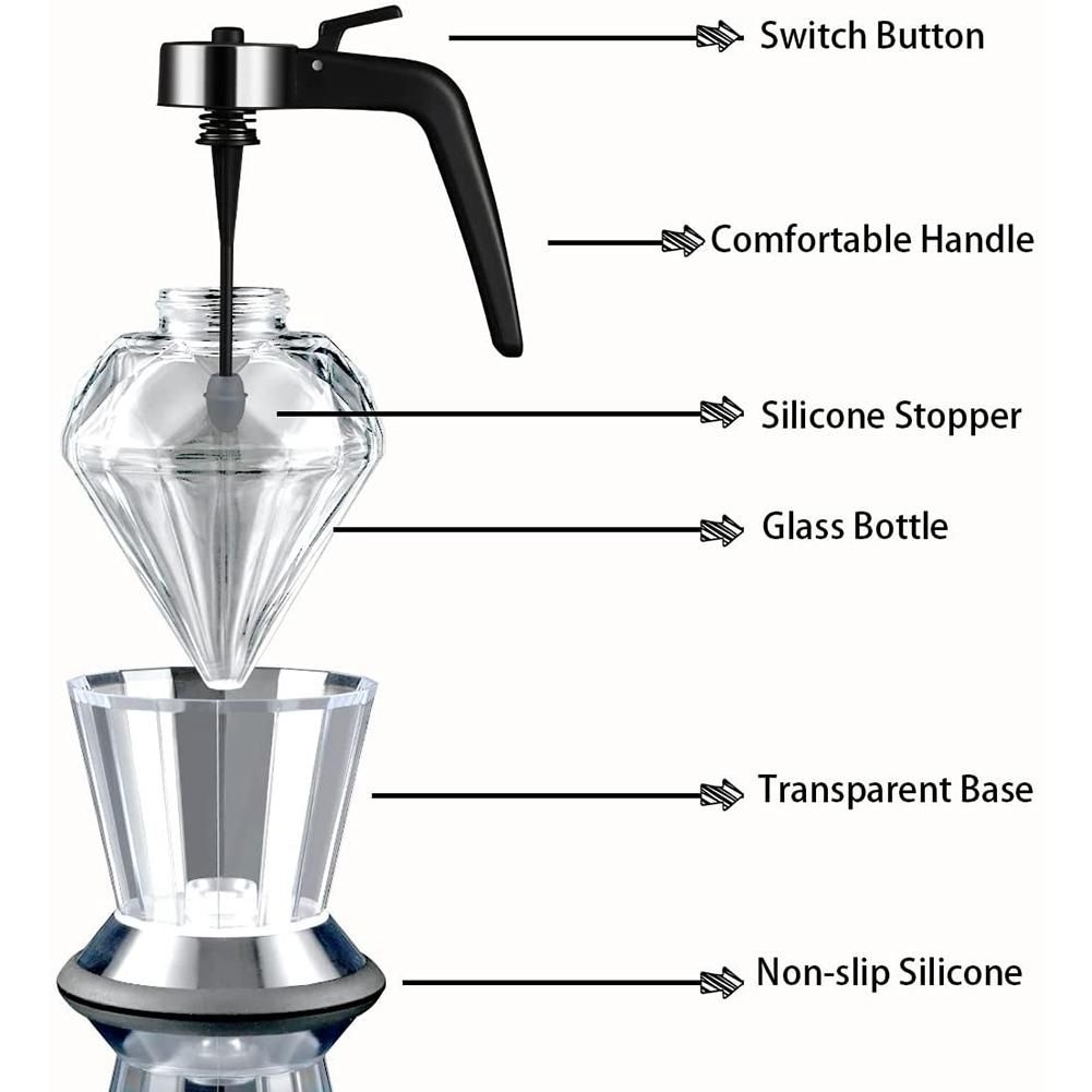 Olive Oil Dispenser Glass , for Kitchen, with Stand