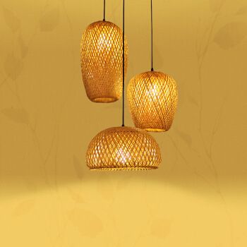 Restaurant Chandelier Simple Creative Pastoral Bamboo