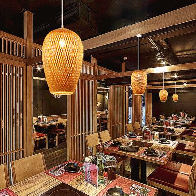 Restaurant Chandelier Simple Creative Pastoral Bamboo