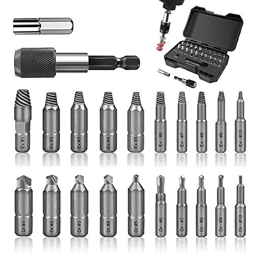 Damaged Screw Extractor Kit And Stripped Screw Extractor Set