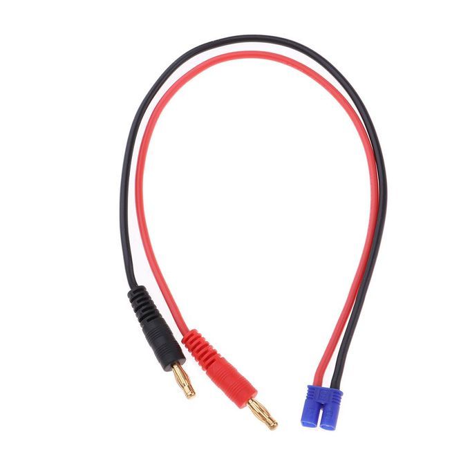 35cm RC Battery Charge Cable Wire 4.0mm Banana Plug Connector To Male