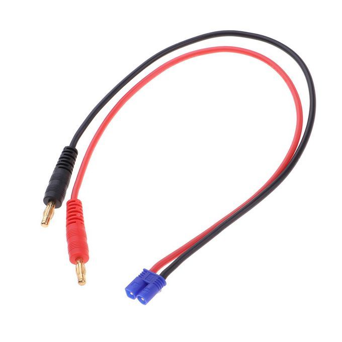 35cm RC Battery Charge Cable Wire 4.0mm Banana Plug Connector To Male