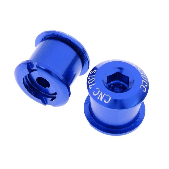 5Pcs Bicycle Crank Arm Bolts  Single/Double Chainring M8x7mm Blue