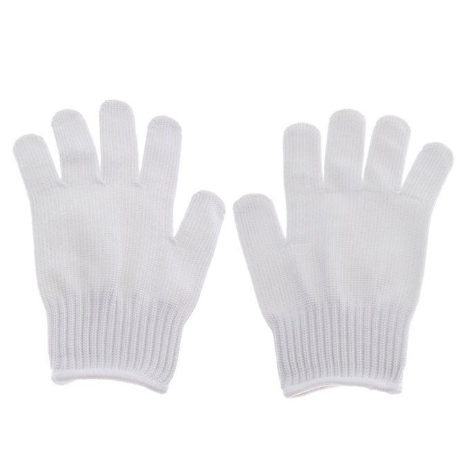 1 Pair Wear Resistant Anti-biting Foraging Bird Parrot Glove White
