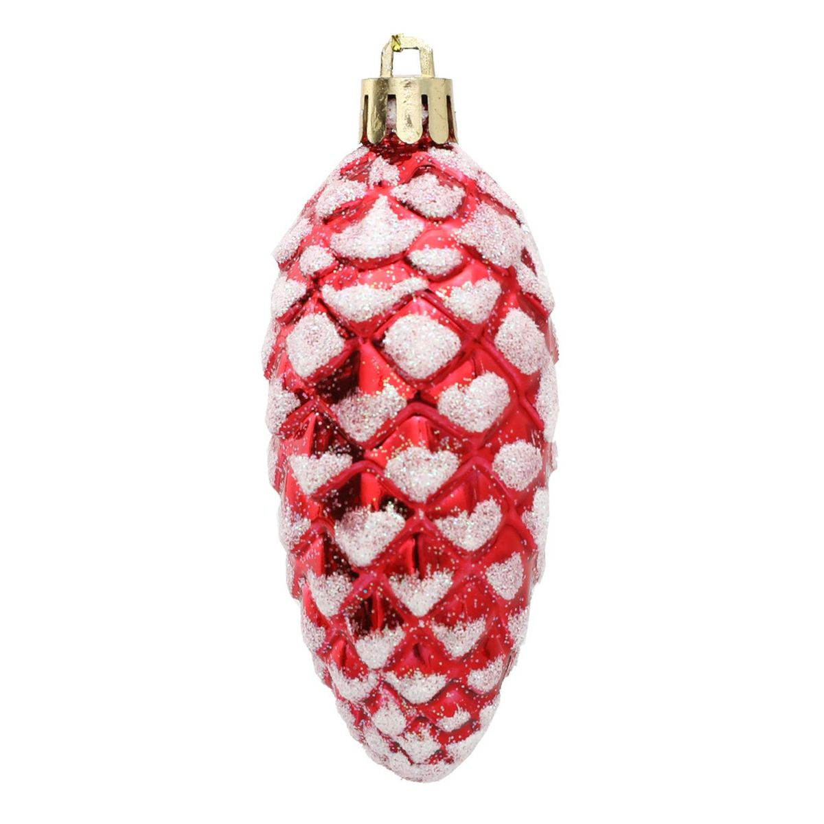 Christmas Hanging Pinecones Plastic Pinecone Balls Red