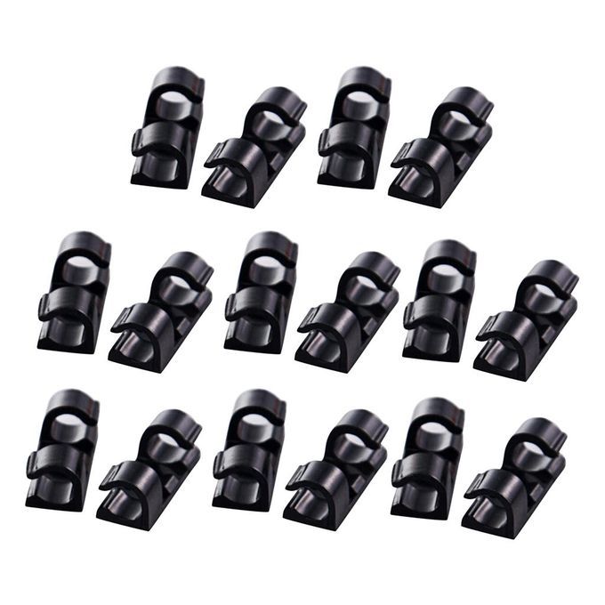 Selfadhesive Wire Tie Cable Clamp For Car Dash Camera GPS 16Pcs Black