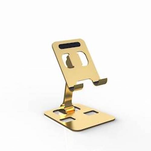 Foldable  Aluminium Cell Phone Stand  (Gold)