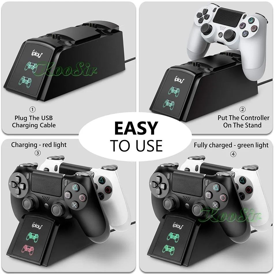 PS4 Controller Charger DualSense Charging Dock Station PS4 Dual USB Handle Fast 5V