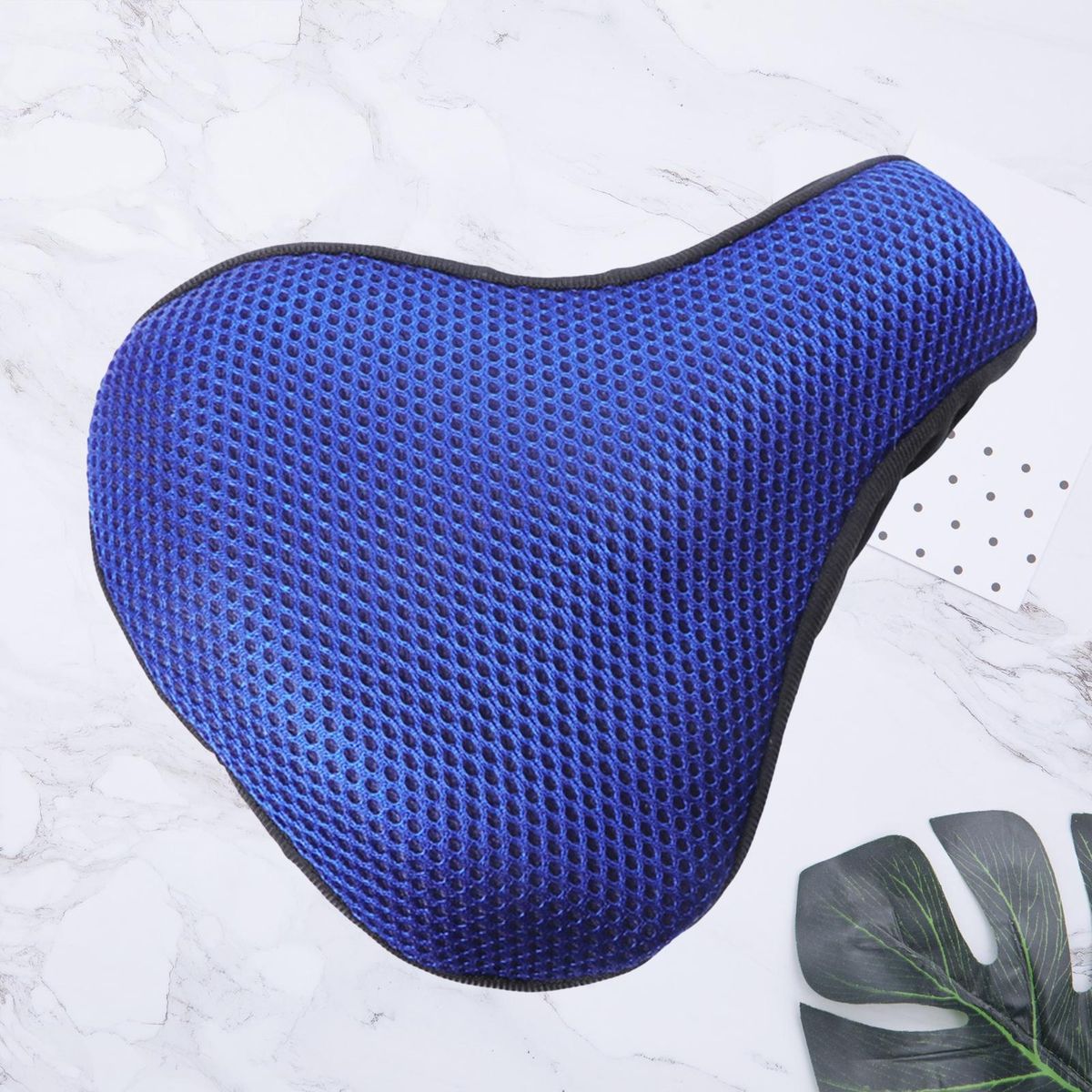 Breathable 3d Honeycomb Mesh Bike Seat Cover Ergonomic for Universal Dark Blue