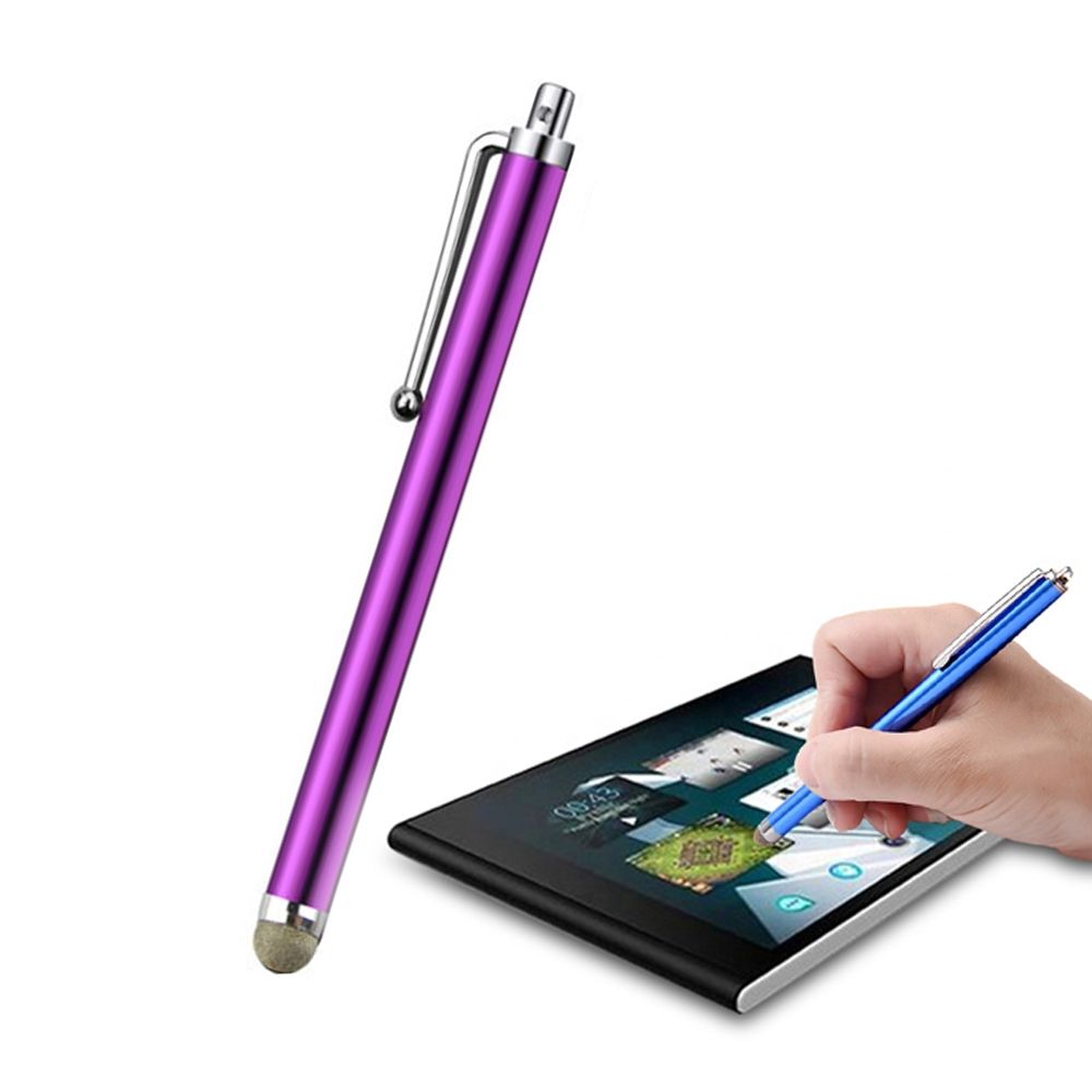 Silver Fiber Pen Tip Stylus Capacitive Pen Phone Tablet Universal Touch Pen(Purple)