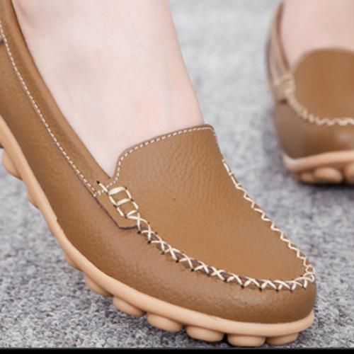 Women's Leather Shoes Are Soft And Okobiliable Flat Office Shoes