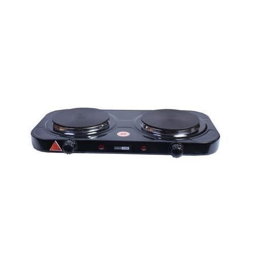 Double Burner Hot Plate -black