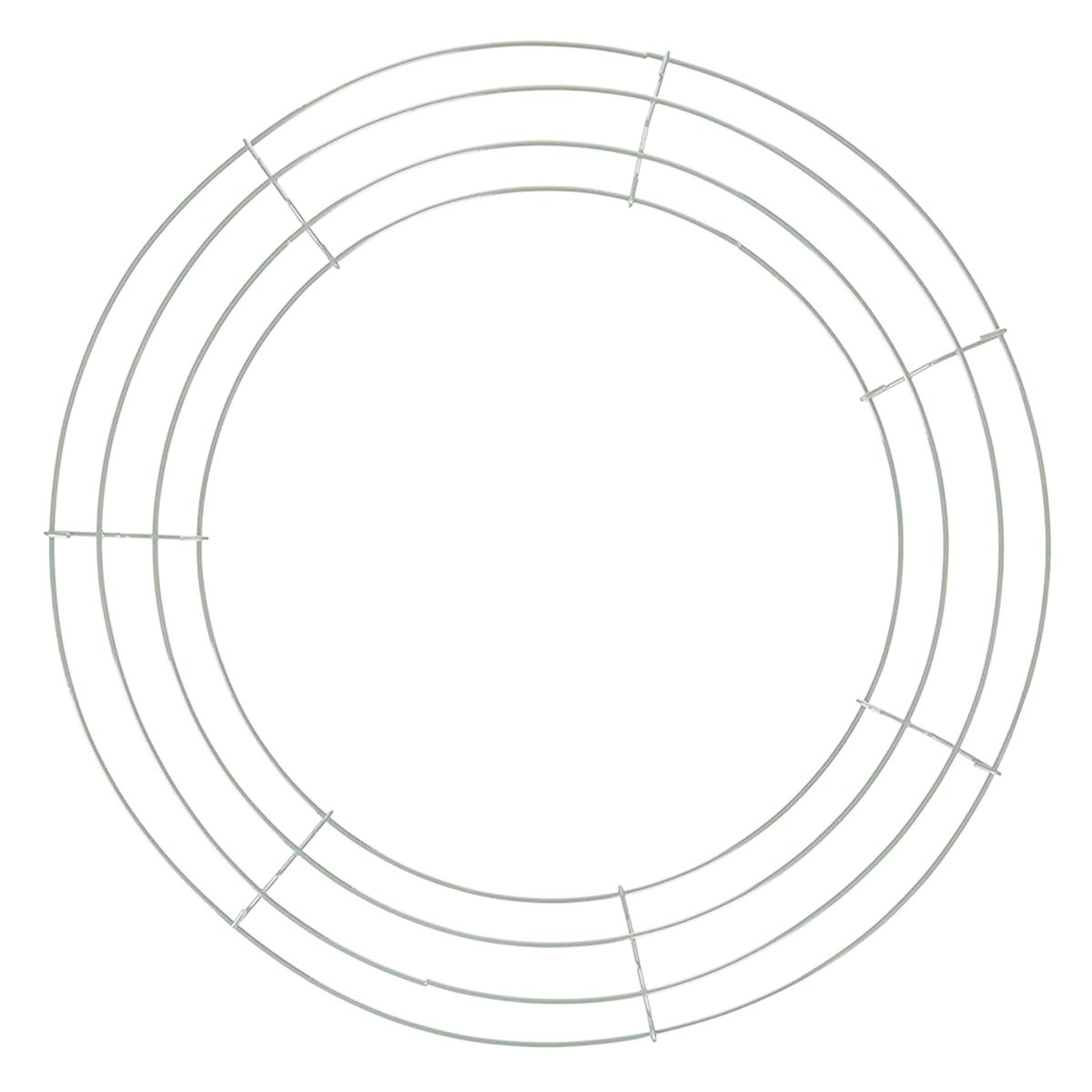 DIY Christmas Decoration Wire Wreath Frame Round Iron Ring Valentines Decorations Wall Hanging For Wedding Metal Garland Hoop B1 Silver