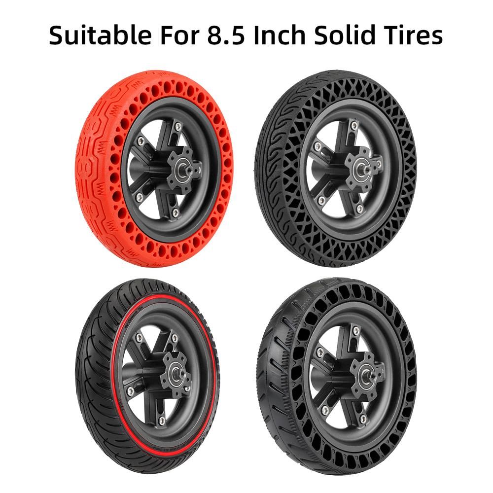 8.5 Inch Electric Scooter Split Wheel Hub Aluminum Alloy Rear Wheel Rims Solid Tire Modification Accessories Compatible with PRO/PRO2