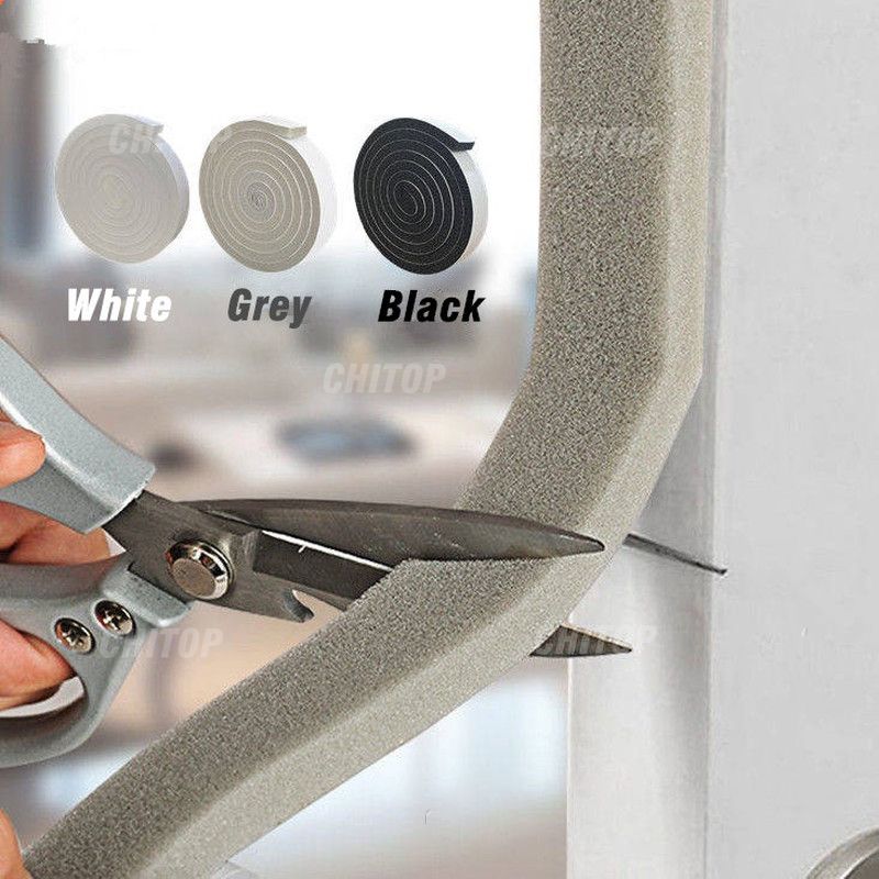 2 Rolls Door Window Sealing Strip Self-Adhesive Weather