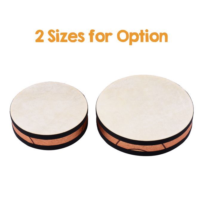 10 Inch Ocean Drum Wooden Handheld Sea Wave Drum Percussion