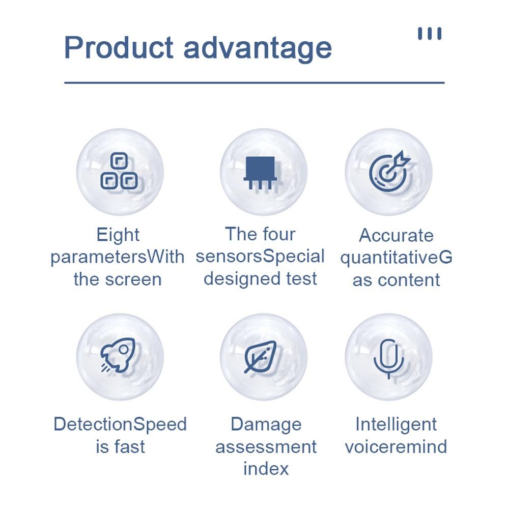 Portable Air Quality Monitor CO2 CO PM2.5 HCHO TVOC Temperature Humidity Monitor Home Digital Air Quality Detector Multifunctional Formaldehyde Tester Air Analyzer
