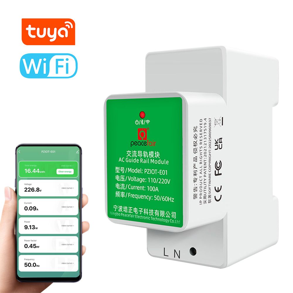 Intelligent Single-Phase Wifi Electricity Meter 35Mm Din