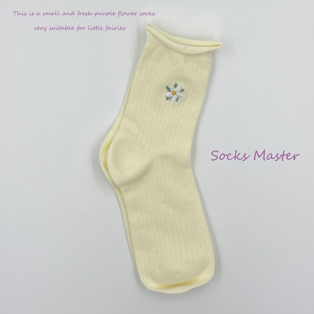 Purple Socks Ins Wind Forest Department Literature And Art Sweet Autumn Flowers Cotton Small Fresh College Wind Tube Socks Children