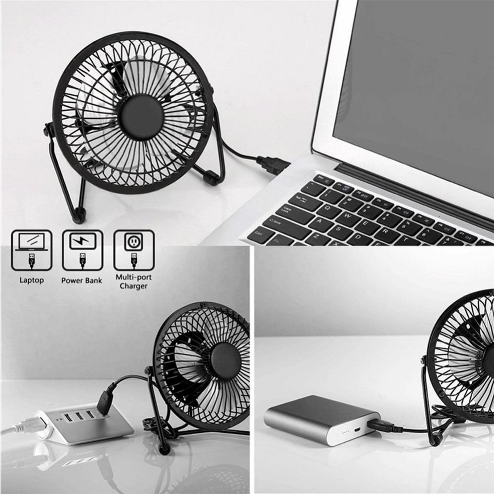 Black Solar Panel Powered Iron Fan 8Inch Cooling