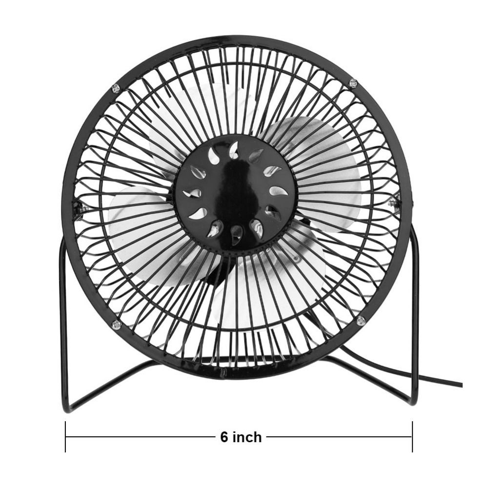 Black Solar Panel Powered Iron Fan 8Inch Cooling