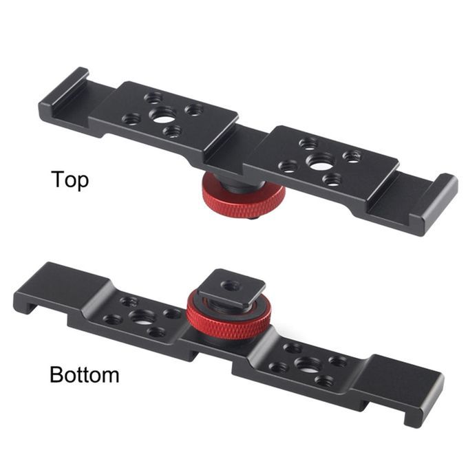 3 In 1 Hot Flash Shoe Mount Bracket For DSLR Camcorder For LED Video