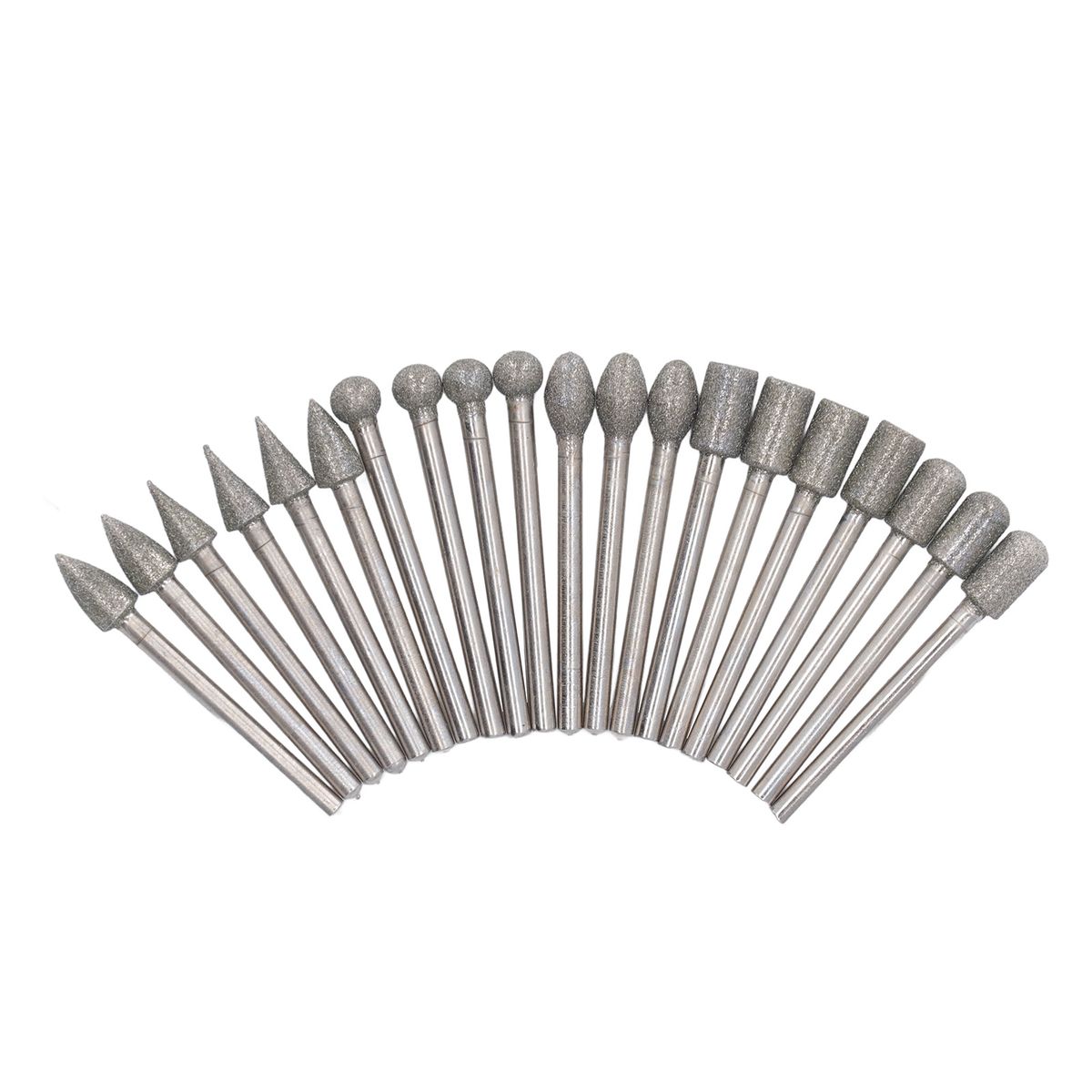 20Pcs Grinding Bits Rotary Burr Set 1/8in Shank Universal