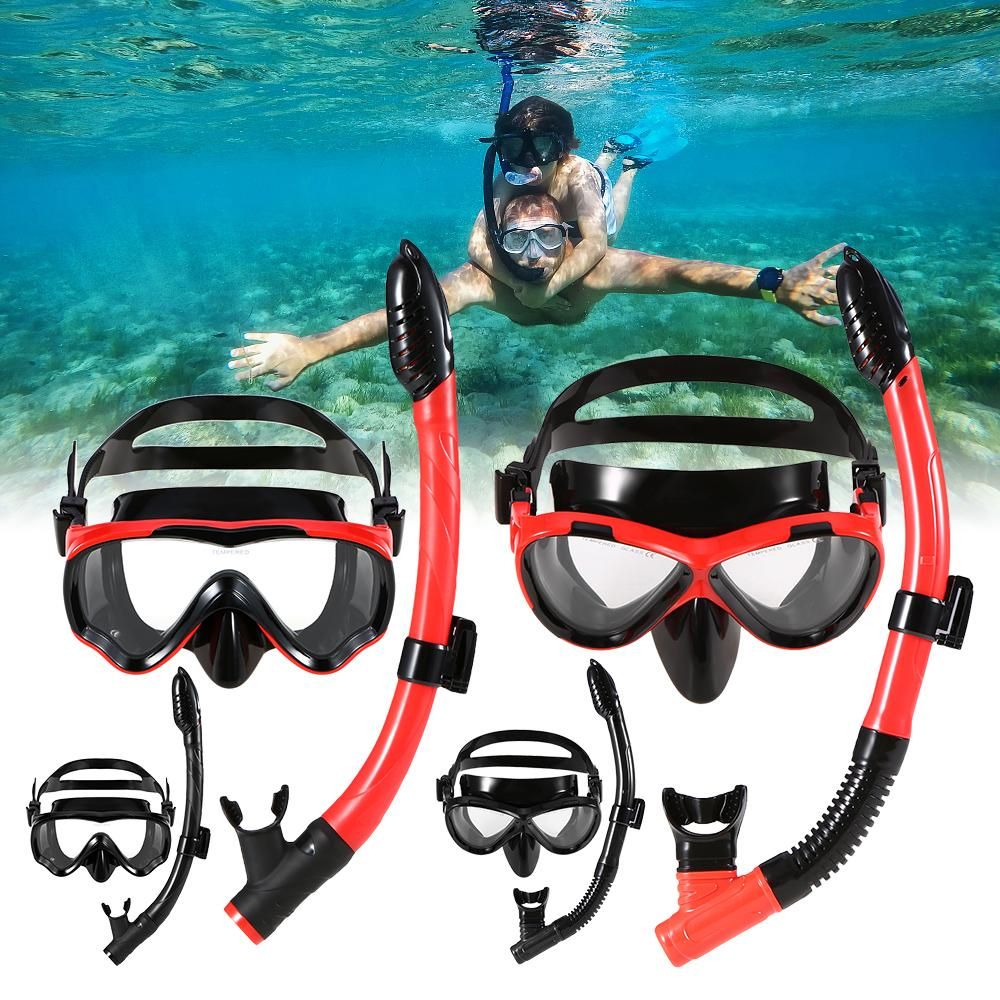 Kids Scuba Diving Mask Tube Set Snorkeling Mask Goggles Glasses Diving Swimming Dry Snorkel