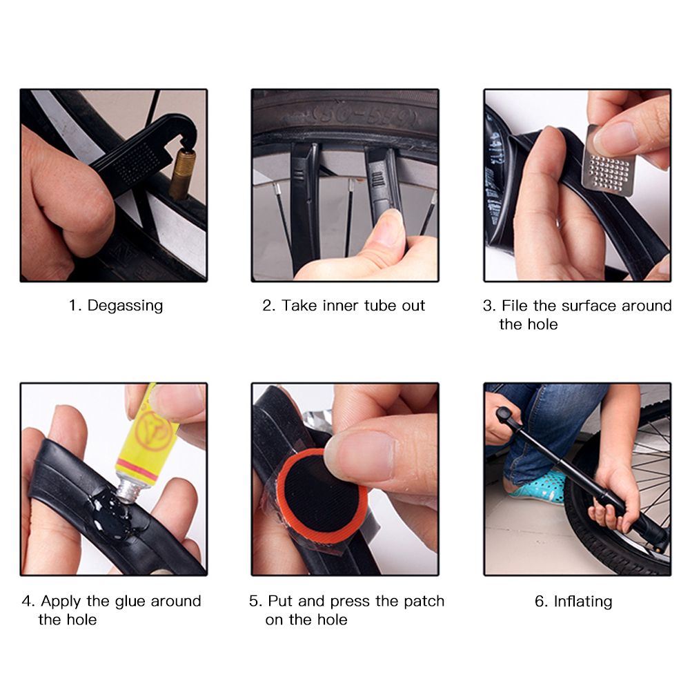 24pcs Bike Tire Repair Patches Bicycle Tube Puncture Rubber