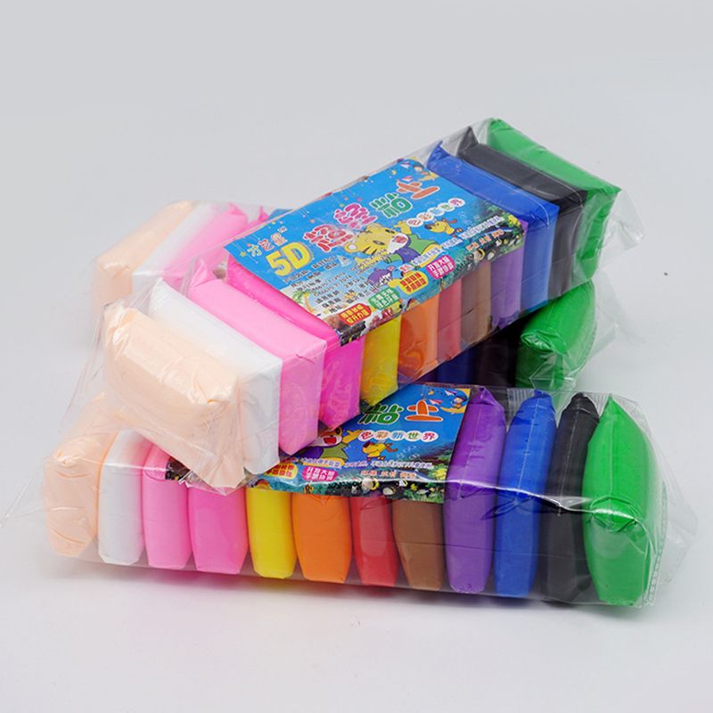 12 Color Air Dry Light Clay With 3 Tools DIY Clay Educational Toy Colorful Creative Handgum Craft Toy Kid Girls Birthday Gifts