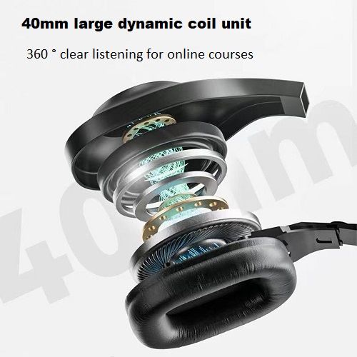 Headworn Wired Headphones With Microphone For Learning
