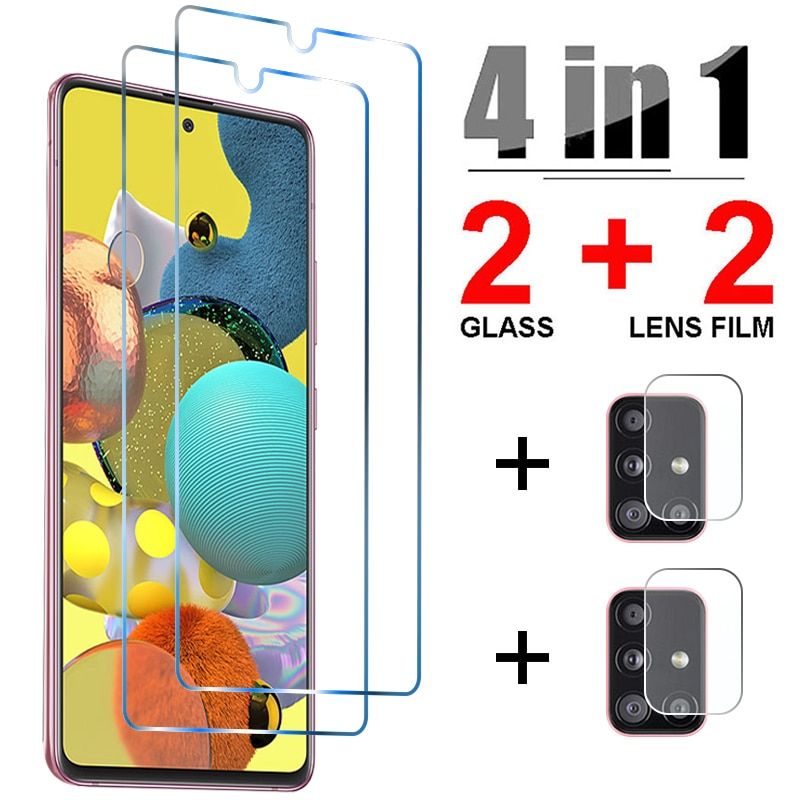 4in1 Tempered Glass For Samsung Galaxy A21s A51 A52 A32 5g